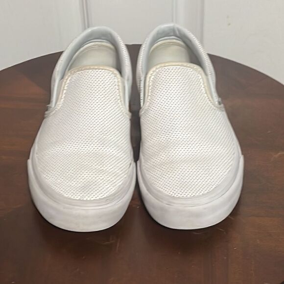🔥🔥 VANS LEATHER Slip On Sneakers - EXCELLENT Condition - Mens 6.5 / Women 8 - Picture 4 of 11